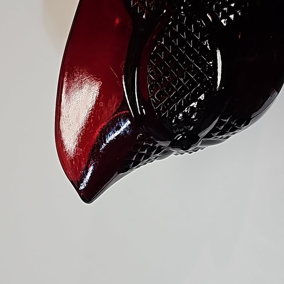 Avon Cape Cod Red Glass Sauce Gravy Boat - Picture 6 of 14